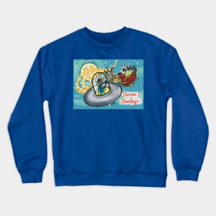 Zap Cat Christmas: Season’s Greetings Crewneck Sweatshirt